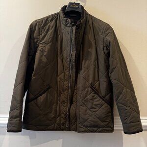 J.Crew Sussex quilted jacket M Deep Olive green Primaloft